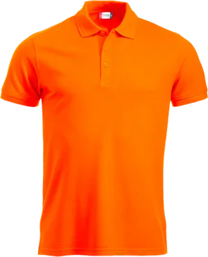 Bright Orange Polo Shirt PNG image