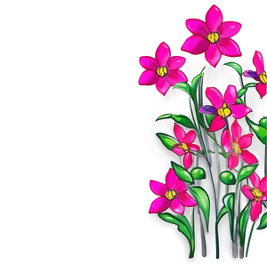 Bright Pink Flower Art Png 05242024 PNG image