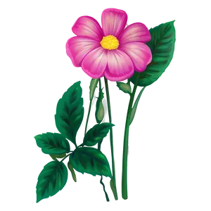 Bright Pink Flower Art Png 2 PNG image