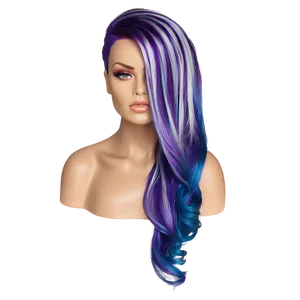 Bright Purple Hair Streaks PNG Euk