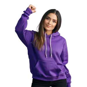 Bright Purple Hoodie Visual PNG Xju