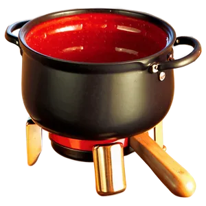 Bright Red Cooking Pot PNG 3