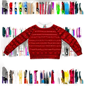 Bright Red Sweater Png 06292024 PNG image