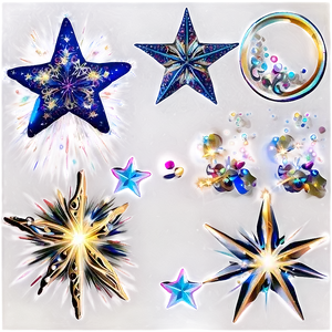 Bright Sparkle Stars PNG Eff18