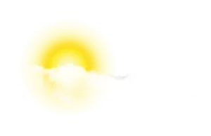 Bright Sun Cloud Illustration PNG image