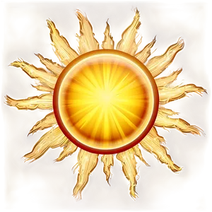 Bright Sun Illustration Png 06262024 PNG image