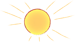 Bright Sun Illustration PNG