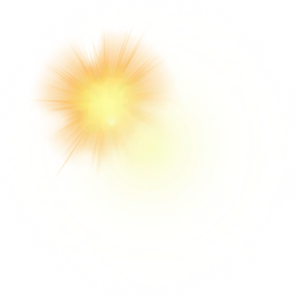 Bright Sunburst Lens Flare PNG image