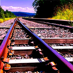 Bright Sunny Day Railroad Tracks PNG 19 PNG