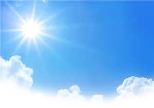 Bright Sunshineand Blue Sky PNG image