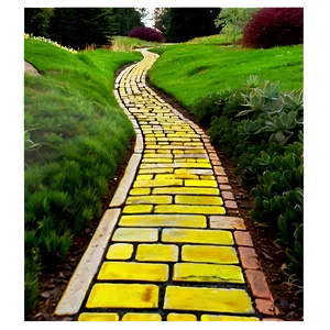 Bright Yellow Brick Pathway Png Vxp46 PNG image