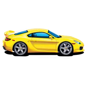 Bright Yellow Car Drawing Png Rbb PNG image