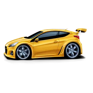 Bright Yellow Car Drawing Png Tas PNG image