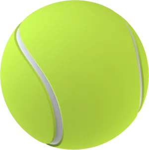 Bright Yellow Tennis Ball PNG image