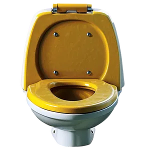 Bright Yellow Toilet Seat Png 06262024 PNG image