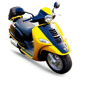 Bright Yellow Vespa PNG Mqc70