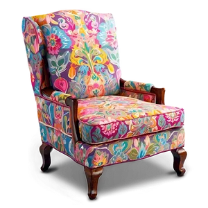 Brightly Colored Armchair PNG Qdm
