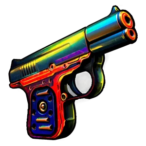 Brightly Colored Toy Gun PNG Aso