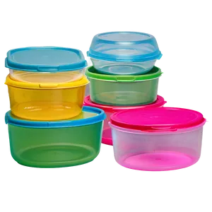 Brightly Colored Tupperware PNG 06202024 PNG
