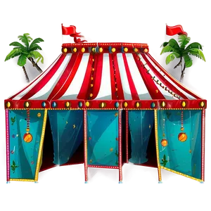Brightly Lit Carnival Tent PNG Vks23 PNG