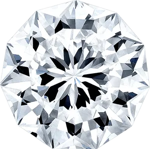 Brilliant Cut Diamond Top View PNG image