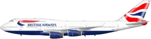 British Airways Boeing747 Side View PNG image