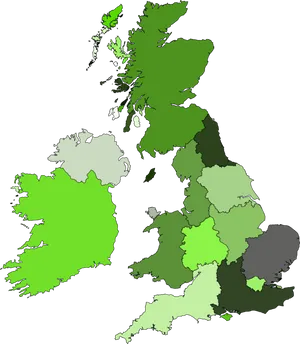 British Isles Color Coded Map PNG image