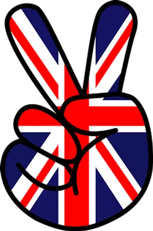 British Peace Sign Graphic PNG image