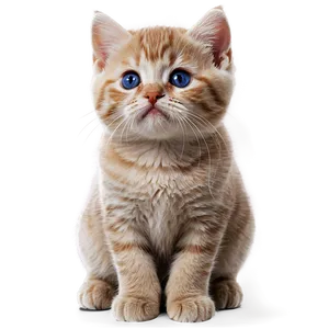 British Shorthair Kitten PNG Bnw