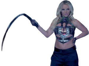Britney_ Spears_ Holding_ Scythe PNG image