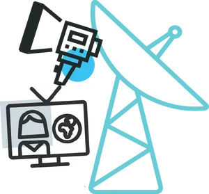 Broadcasting Communication Icons PNG image