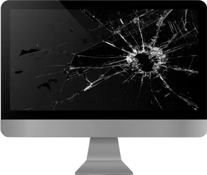 Broken Computer Monitor Screen PNG image