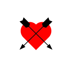 Broken Heart Icon Red Black Background