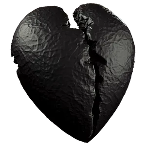 Broken Heart In Black Shadow PNG Tjv PNG