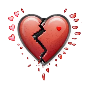 Broken Heart Mood Emoji PNG 06122024