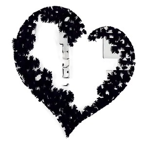 Broken Heart Silhouette Black Png Obk63 PNG image