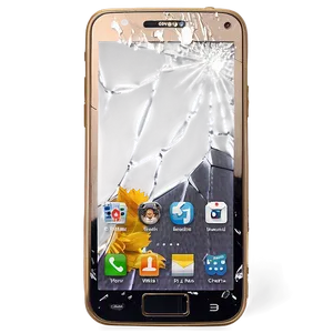 Broken Phone Screen Png 06242024 PNG image