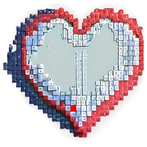 Broken Pixel Heart Png Mup74 PNG image