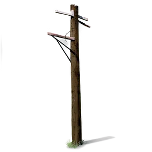 Broken Telephone Pole PNG 21