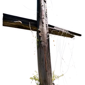 Broken Telephone Pole PNG Sgk