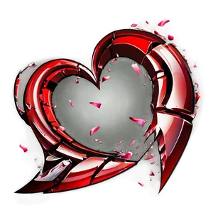 Broken Valentine Heart PNG 2