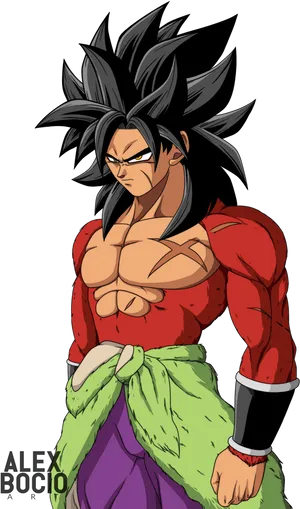 Broly Powerful Saiyan Warrior PNG