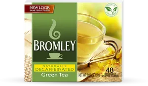 Bromley Decaffeinated Green Tea Box PNG image