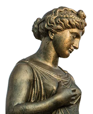 Bronze Ancient Greek Statue PNG