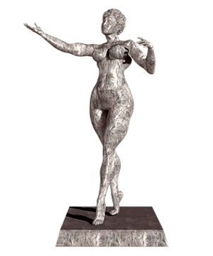 Bronze Female Statue Gesture