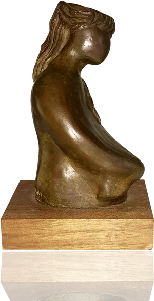 Bronze Female Torso Sculpture PNG image