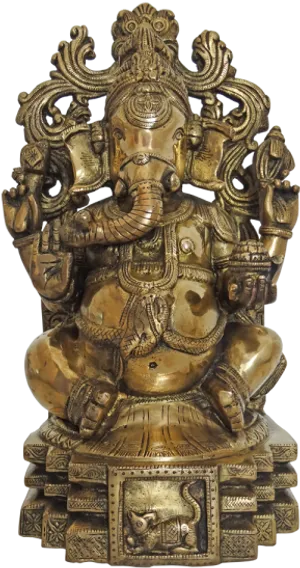 Bronze Ganesh Statue PNG image