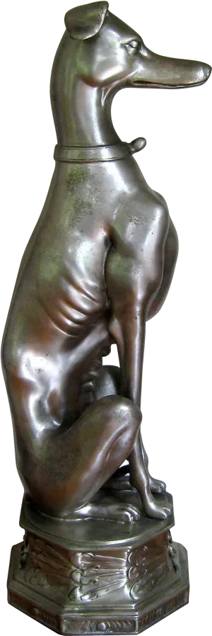Bronze Greyhound Sculpture PNG image