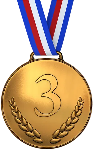 Bronze Medal Olympics Number Three PNG image