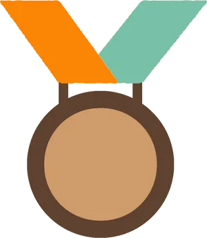 Bronze Medal Vector Graphic PNG